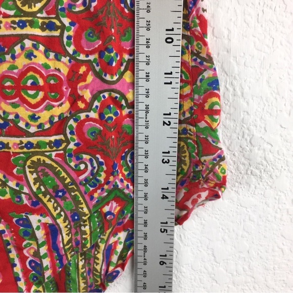 Ralph Lauren Paisley Button Shirt Plus Women Size 3X Multicolor Red - Picture 8 of 12
